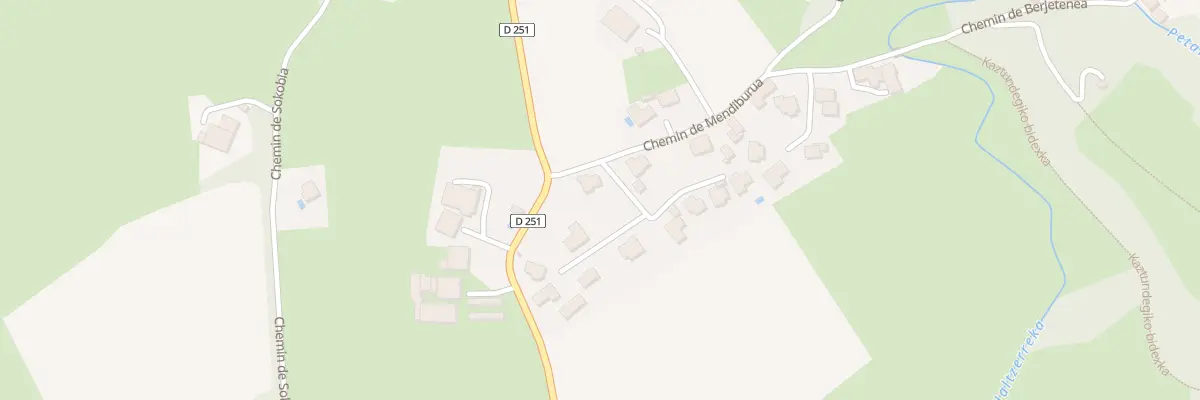 Plan du 40 Che de Mendiburua à Isturits
