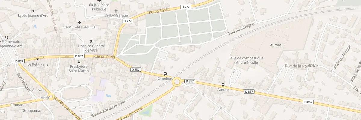 Plan du 83 Rue de Paris à Vitré