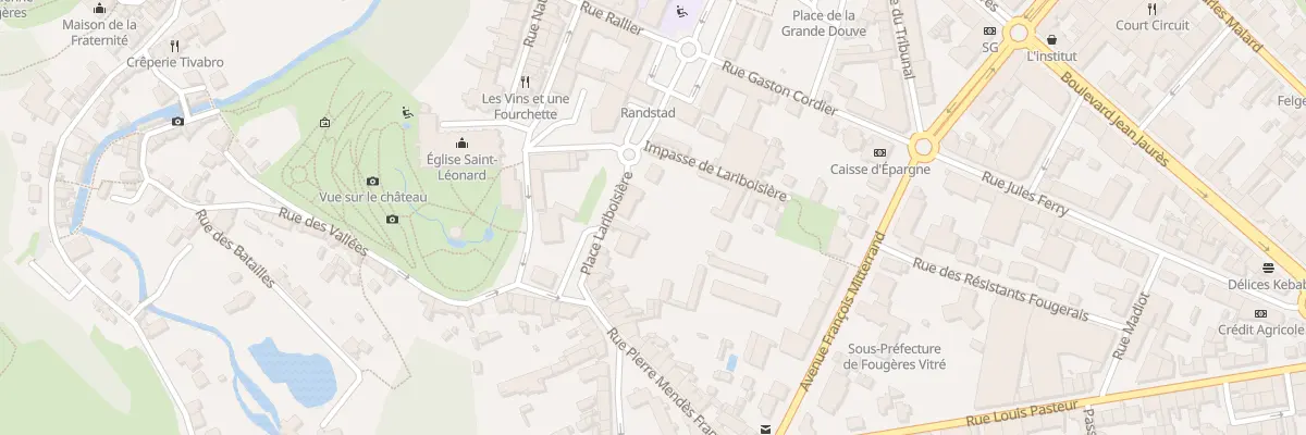 Plan du 17 Pl du Gal de Lariboisiere à Fougères