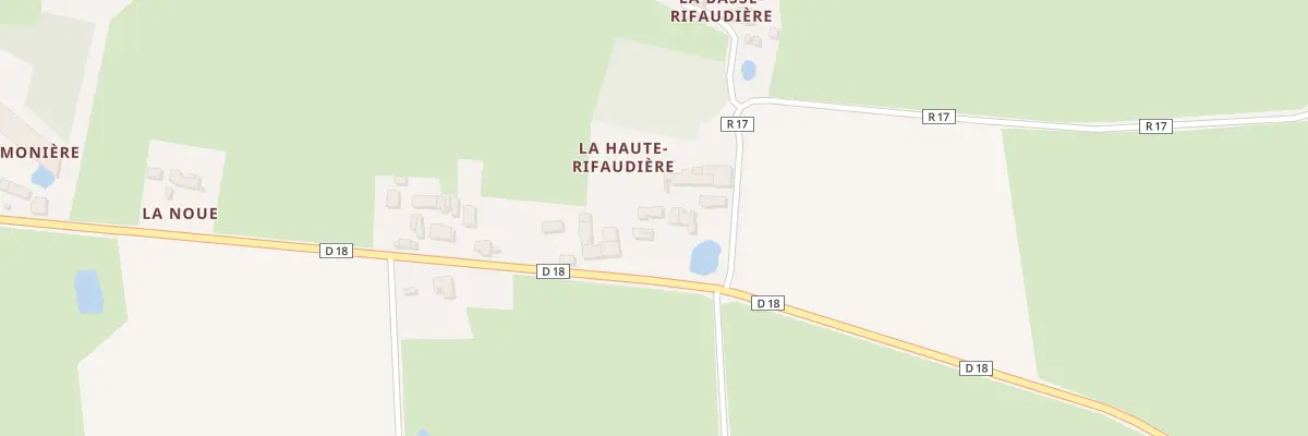 Plan de La Haute Rifaudiere à Pouillé-les-Côteaux