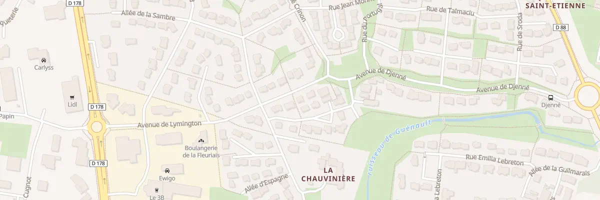 Plan du 14 Av de Lymington à Vitré
