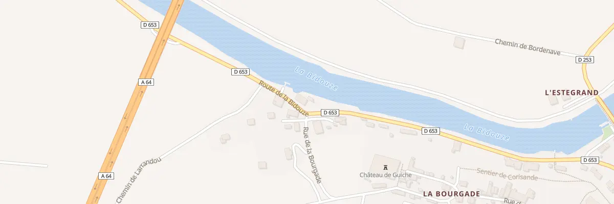 Plan du 592 Rte de la Bidouze à Guiche