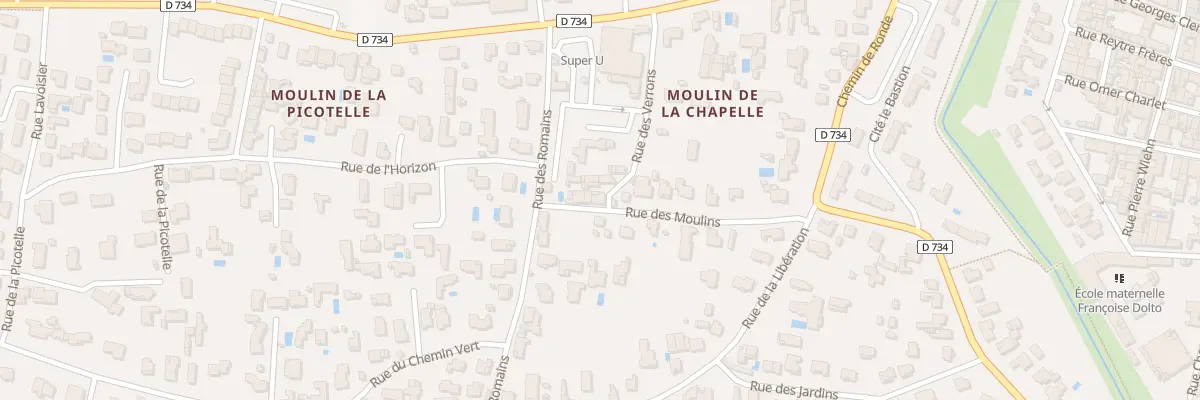 Plan du 12 Rue des Moulins au Château-d’Oléron