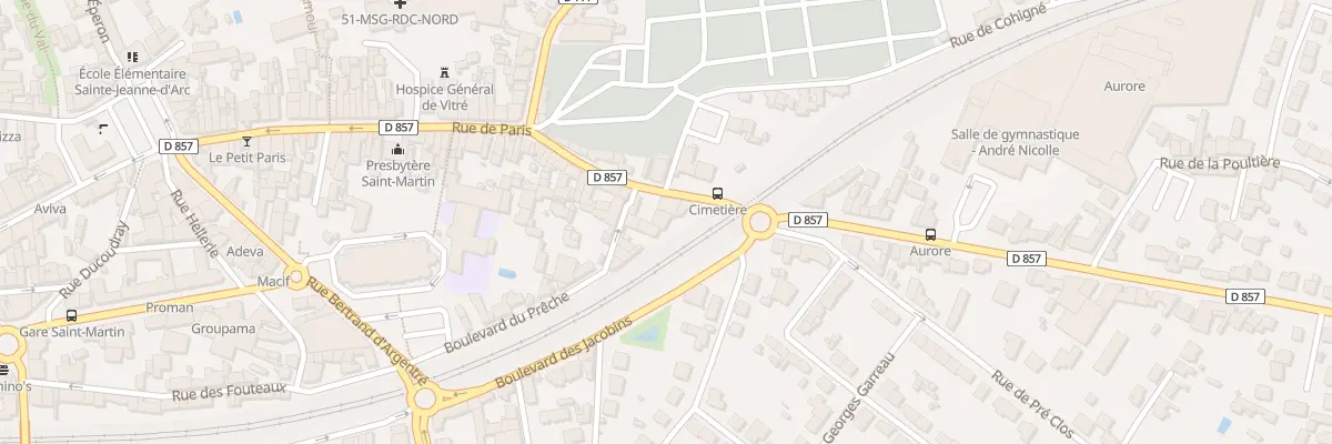 Plan du 94 Rue de Paris à Vitré