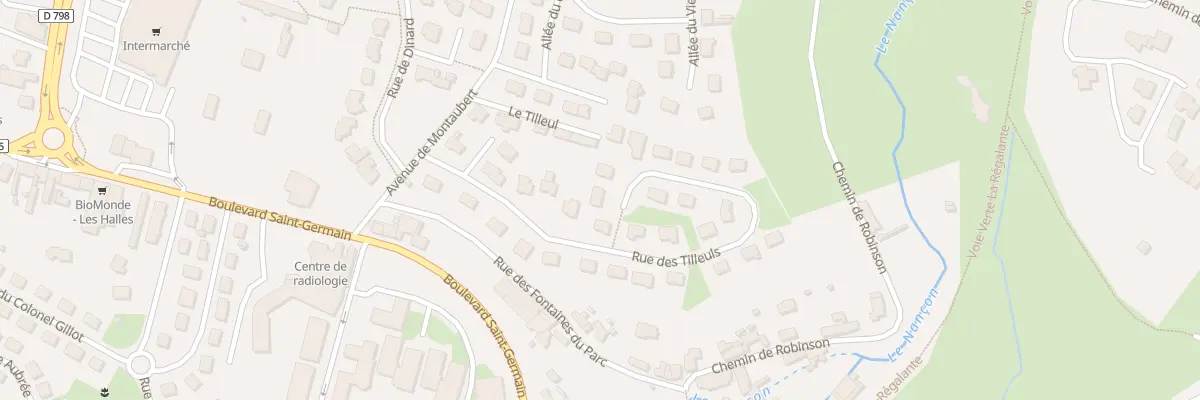 Plan du 40 Rue des Tilleuls à Fougères