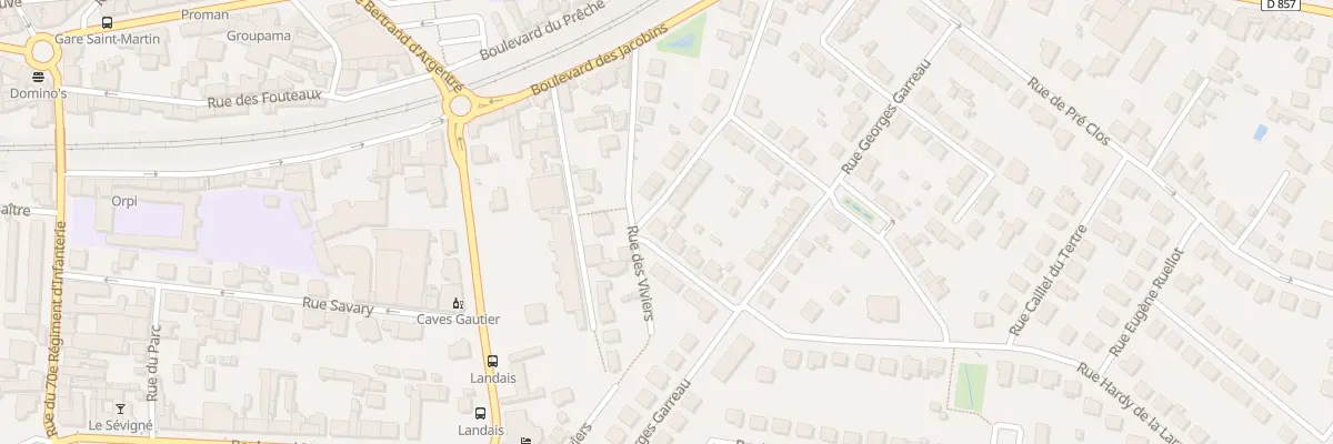 Plan du 1 Rue Hardy de la Largère à Vitré