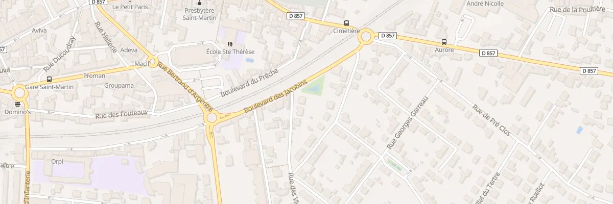 Plan du 1 Rue des Viviers à Vitré