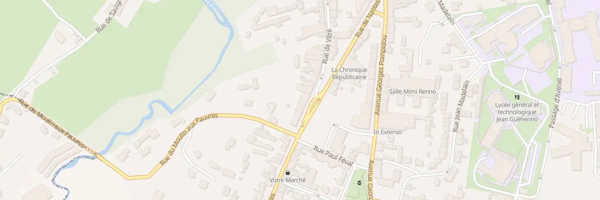 Plan du 46B Rue de Nantes à Fougères