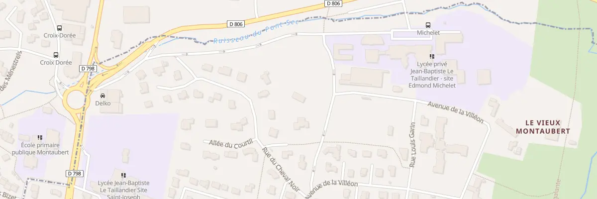 Plan du 8 Rue du Cheval Noir à Fougères