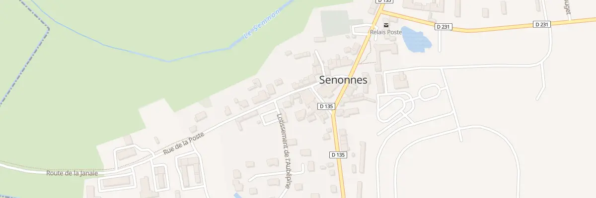 Plan du 2 Rue de la Poste à Senonnes
