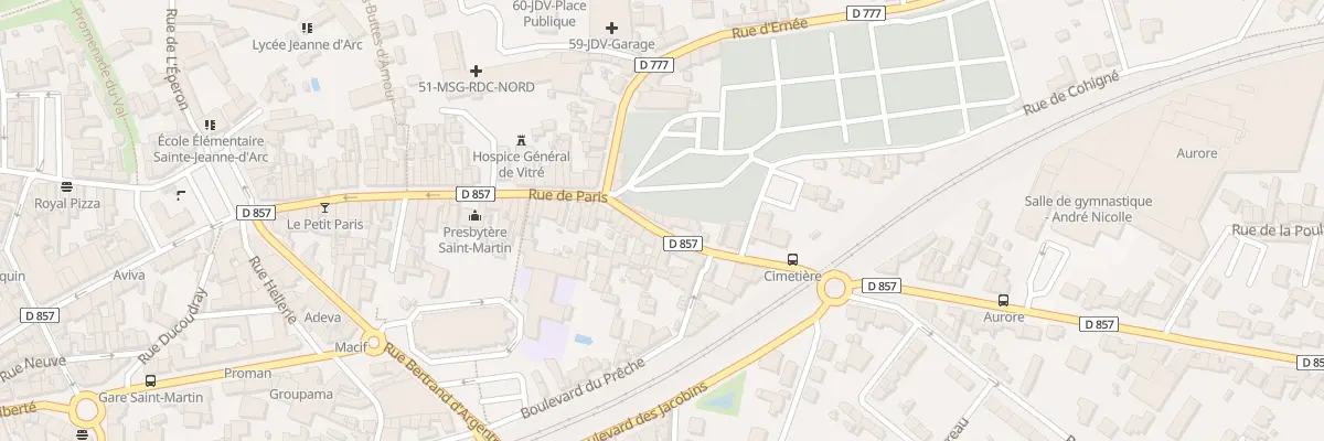 Plan du 69 Rue de Paris à Vitré