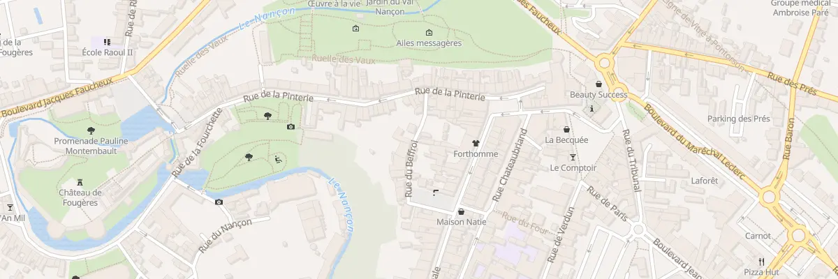 Plan du 16 Rue du Beffroi à Fougères
