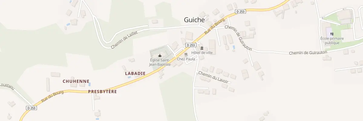 Plan du 451 Rue du Bourg à Guiche