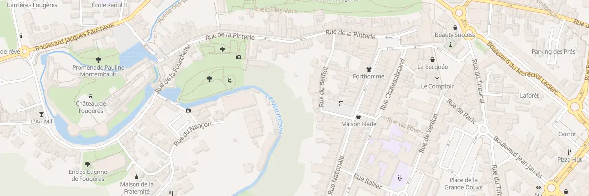 Plan du 9 Rue du Beffroi à Fougères