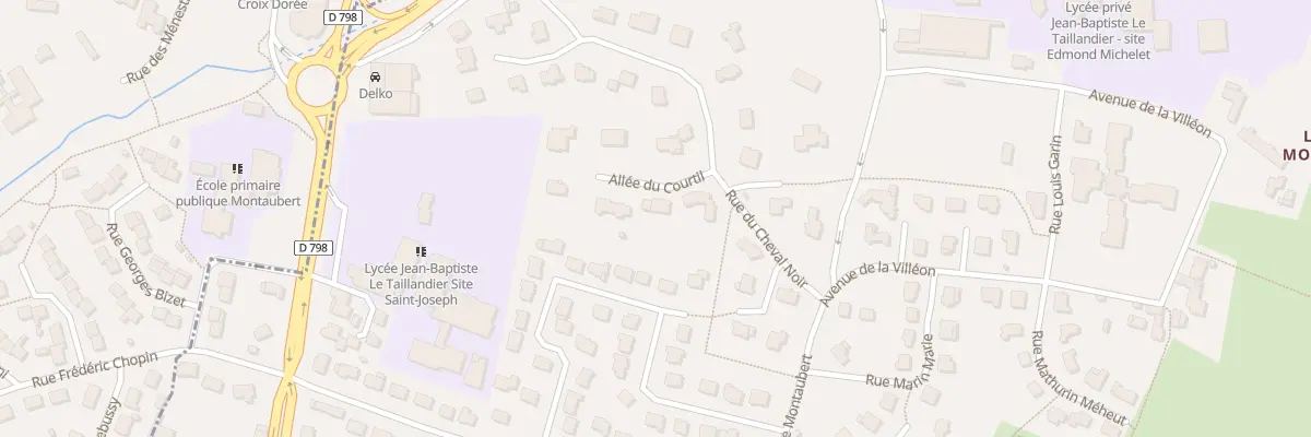 Plan du 3 All du Courtil à Fougères
