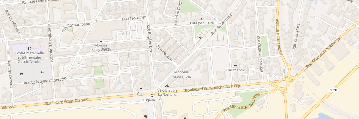 Plan du 50 Rue Montreal à La Rochelle