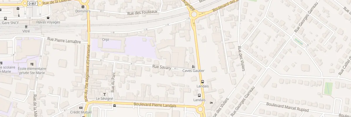 Plan du 19 Rue Savary à Vitré