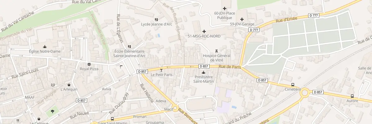 Plan du 29 Rue de Paris à Vitré