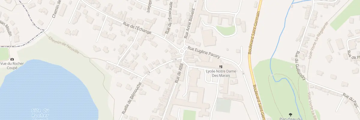 Plan du 125 Rue de Rillé à Fougères