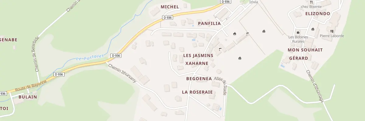 Plan du 2 All de Xaharne à Bardos
