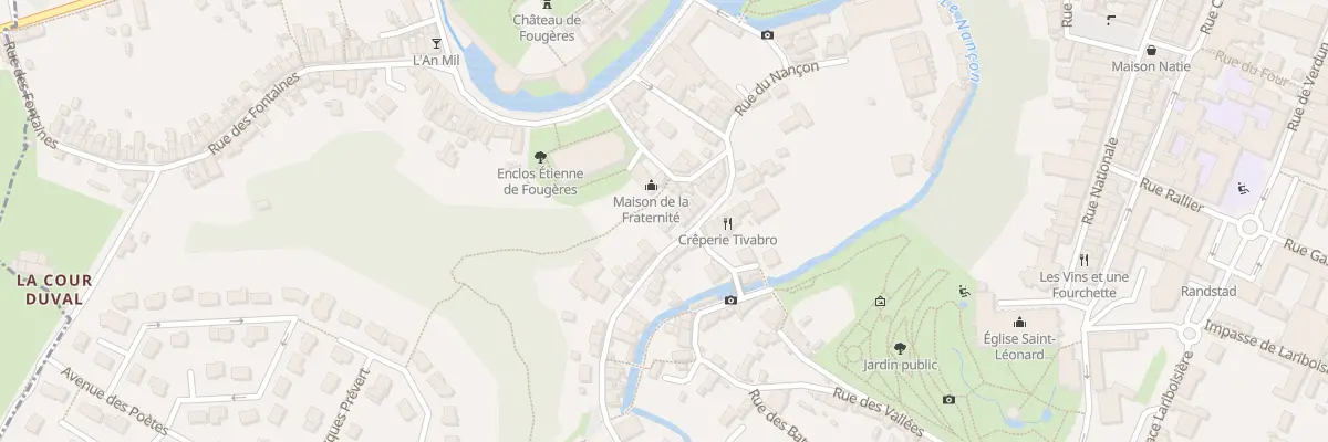 Plan du 2 Rue de Savigny à Fougères