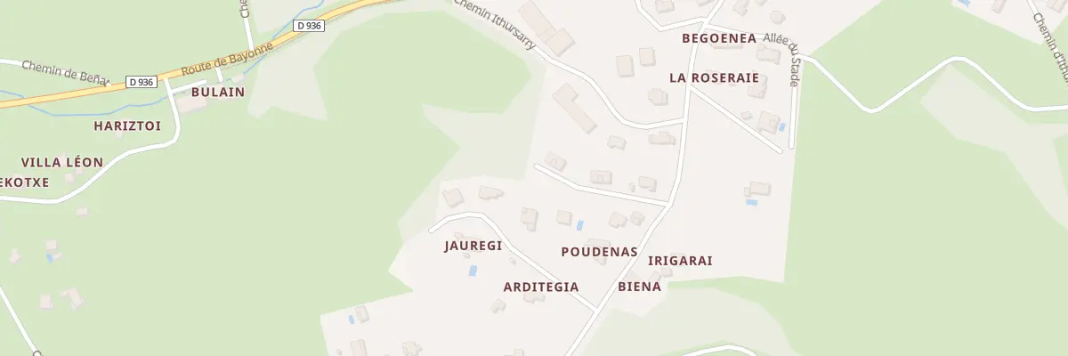 Plan du 68 Che de Larrenea à Bardos