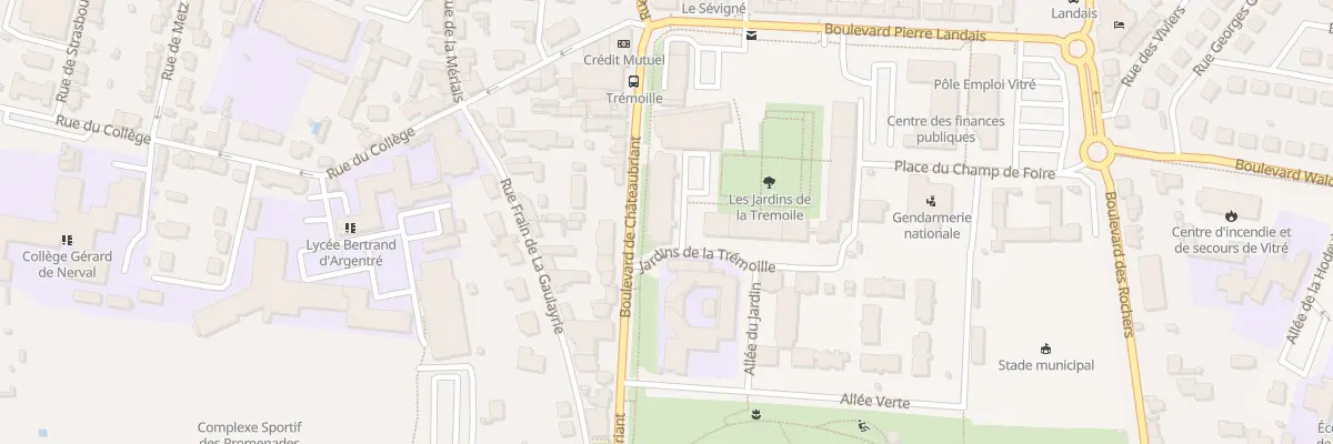 Plan du 1B Bd de Châteaubriant à Vitré