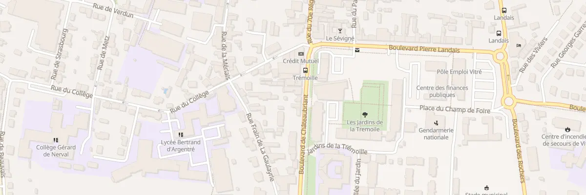 Plan du 12 Bd de Châteaubriant à Vitré