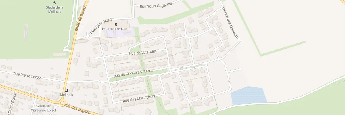 Plan du 25 Rue de Villaudin à Vitré