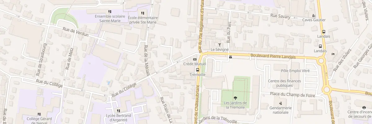 Plan du 1 Rue du Collège à Vitré
