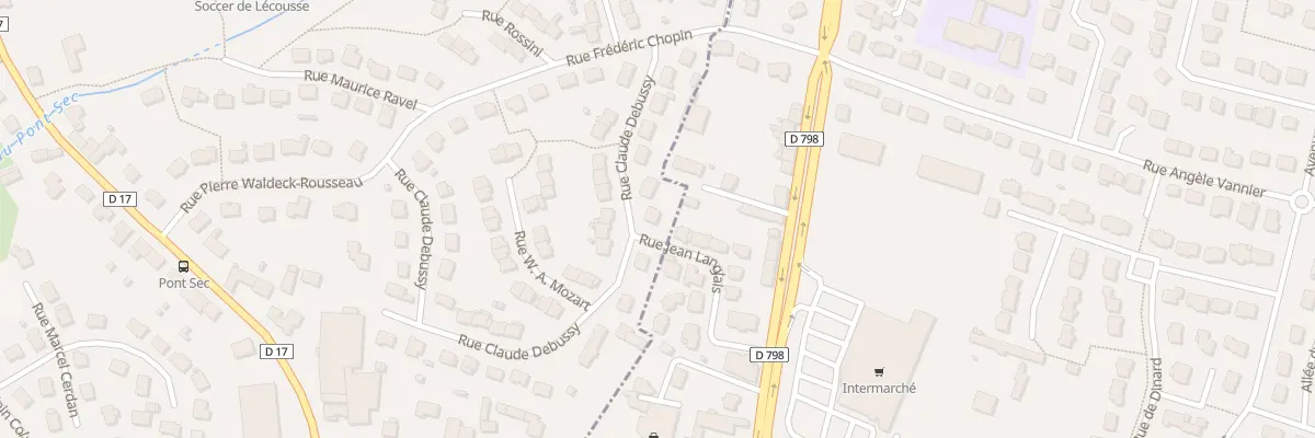 Plan du 13 Rue Claude Debussy à Lécousse
