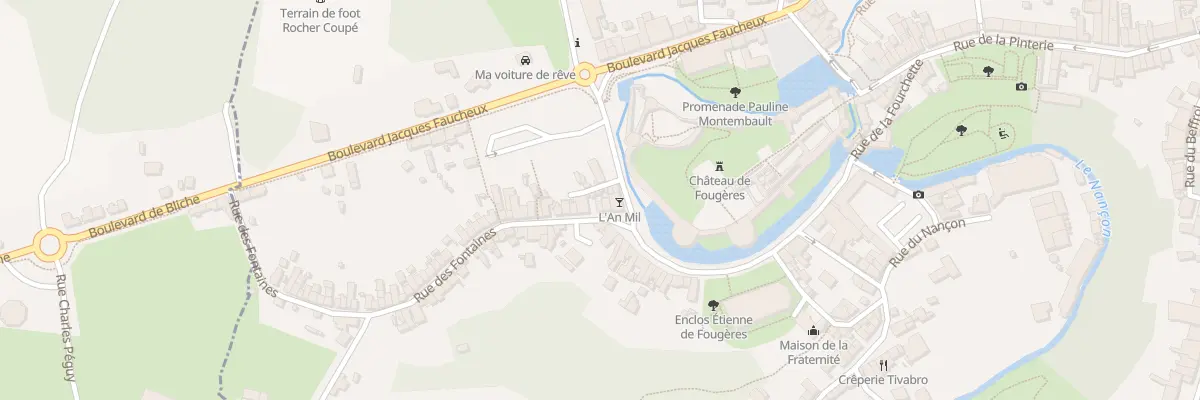 Plan du 4 Rue des Fontaines à Fougères