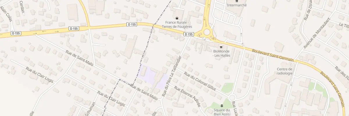 Plan du 13 Rue du Père le Taillandier à Fougères