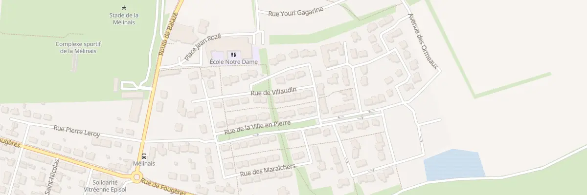 Plan du 20 Rue de Villaudin à Vitré