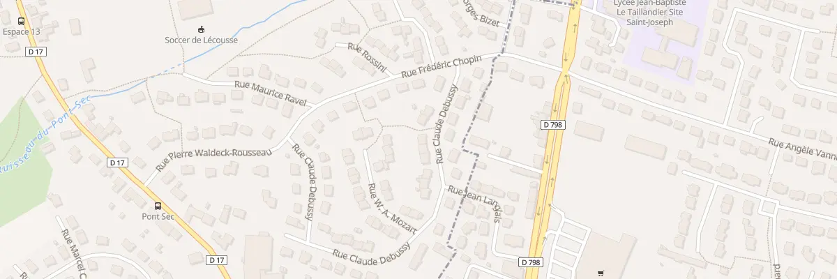 Plan du 8 Rue Claude Debussy à Lécousse