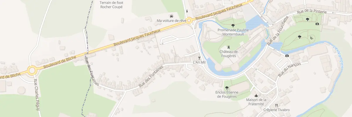 Plan du 16 Rue des Fontaines à Fougères