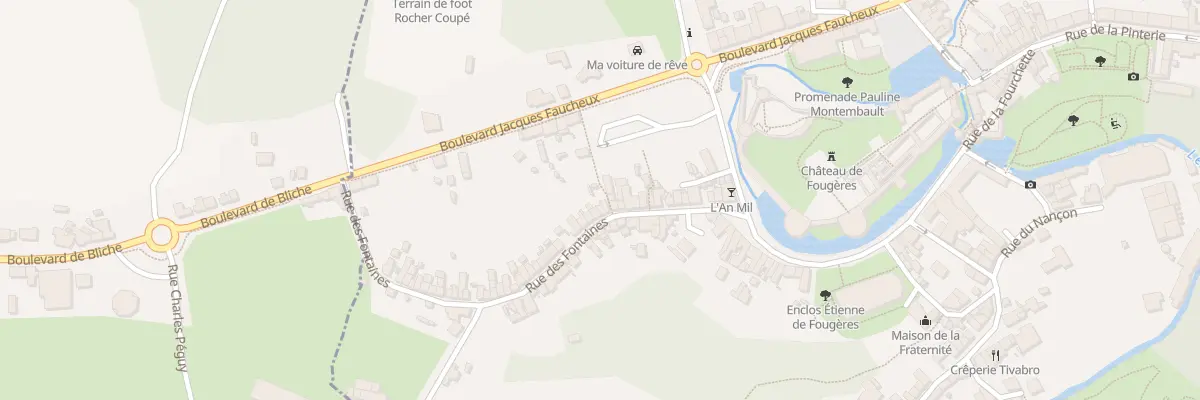 Plan du 30 Rue des Fontaines à Fougères