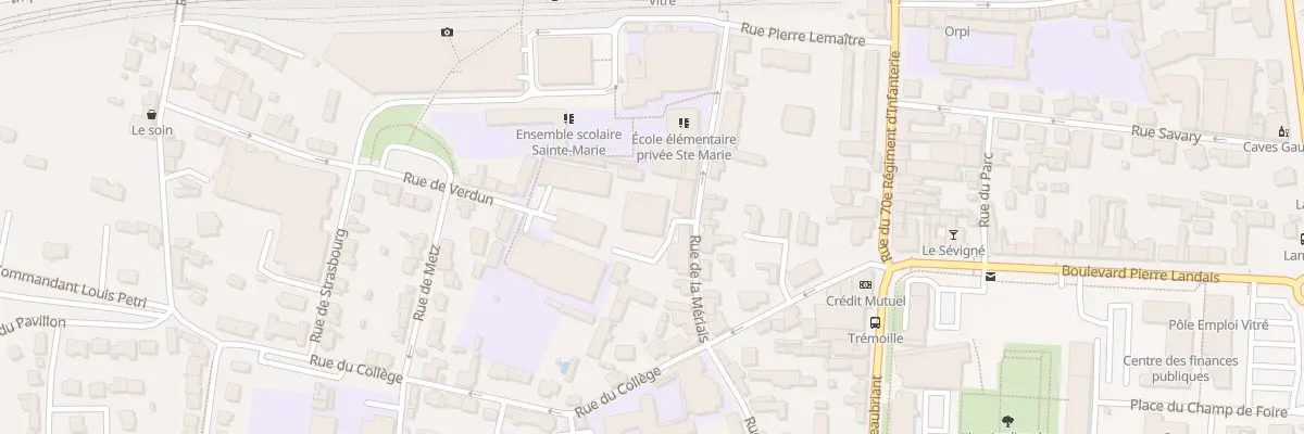 Plan du 6 Rue de la Mériais à Vitré