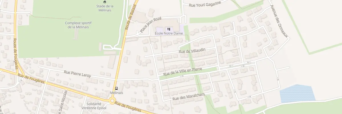 Plan du 6 Rue de Villaudin à Vitré