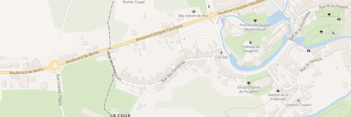 Plan du 36 Rue des Fontaines à Fougères