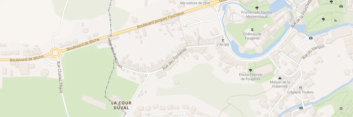 Plan du 37 Rue des Fontaines à Fougères