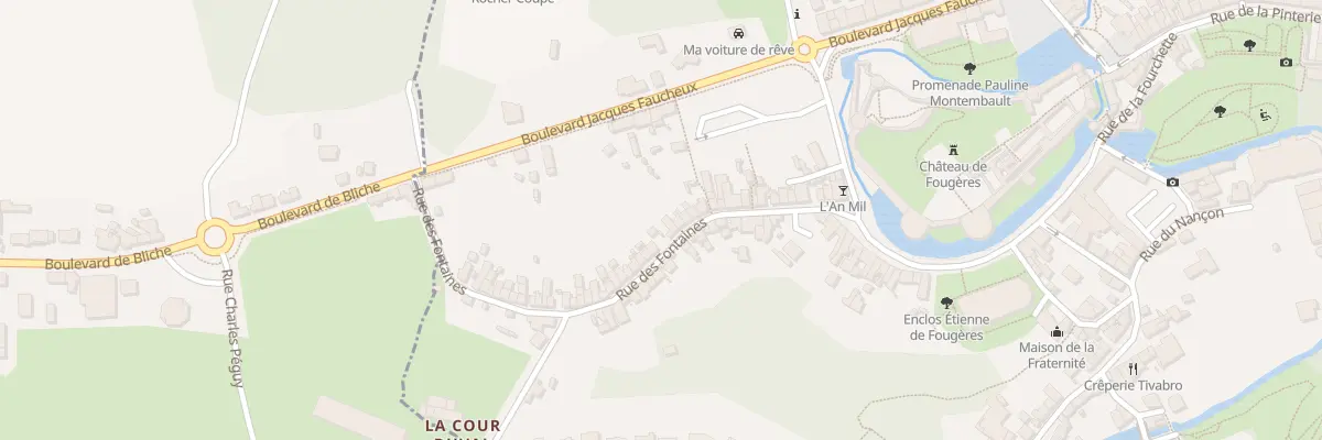 Plan du 38 Rue des Fontaines à Fougères