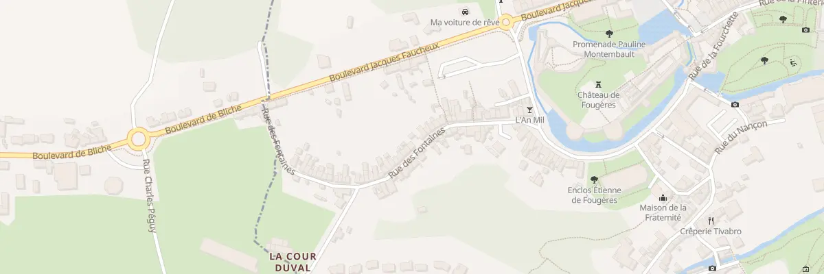 Plan du 38B Rue des Fontaines à Fougères