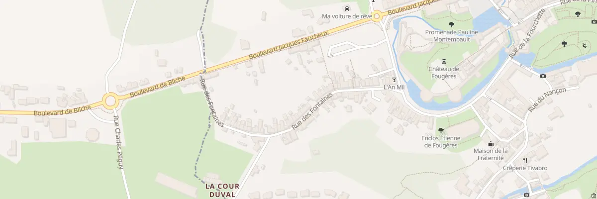 Plan du 42 Rue des Fontaines à Fougères