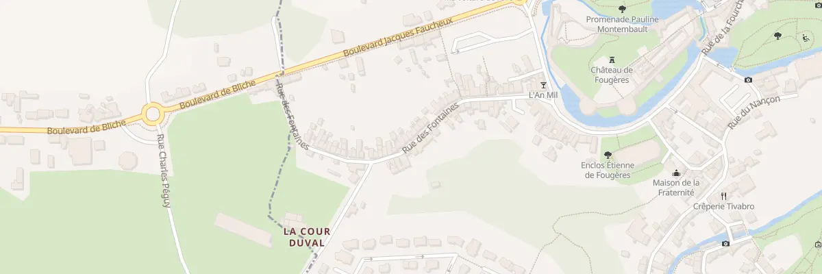 Plan du 48 Rue des Fontaines à Fougères