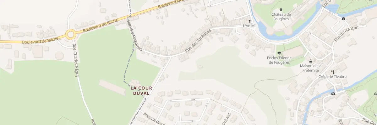 Plan du 49 Rue des Fontaines à Fougères