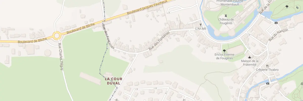 Plan du 47 Rue des Fontaines à Fougères