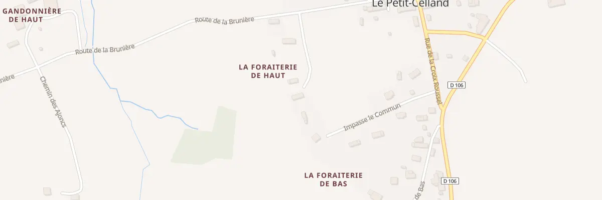 Plan du 5036 La Foraiterie de Bas au Petit-Celland