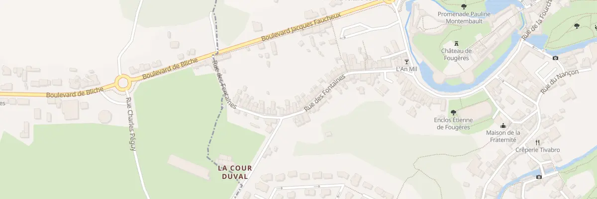 Plan du 54 Rue des Fontaines à Fougères
