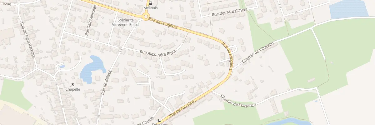 Plan du 25 Rue Alexandre Ribot à Vitré